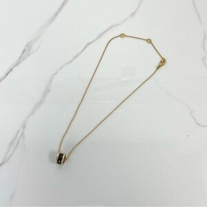 Bvlgari B.zero1 necklace black ceramic with rose gold